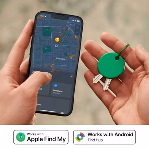 Chipolo POP Bluetooth priekšmetu meklētājs ar nomaināmu bateriju iOS un Android ierīcēm, zaļš