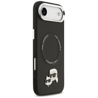 KARL LAGERFELD viedtālruņa apvalks IPHONE 17 Air, ar magnētisko MagSafe, (KLHMP17MPSMLRKCK, PU K&C PINS) melns