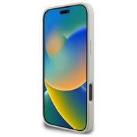Guess graudainais zelta gredzena magnētiskais viedtālruņa apvalks iPhone 16 Pro Max - bēšs