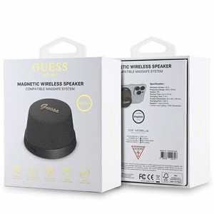Guess magnētiskais Script Metal Bluetooth skaļrunis - melns
