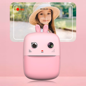 Mini termoprinteris bērniem ar fotoaparātu un videokameru - rozā