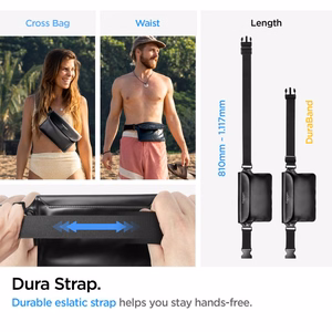 Spigen Aqua Shield A621 ūdensizturīga gurnu soma + peldošs apvalks - melns