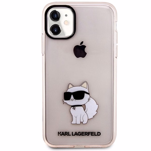 Karl Lagerfeld KLHCN61HNCHTCP iPhone 11 / Xr 6.1" rozā/rozā cietais apvalks Ikonik Choupette