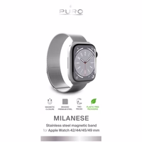 Puro Milanese nerūsējošā tērauda siksniņa Apple Watch 42 / 44 / 45 / 49 mm – sudraba krāsā