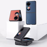 Dux Ducis Fino apvalks izgatavots no neilona materiāla Huawei P50 Pocket melns