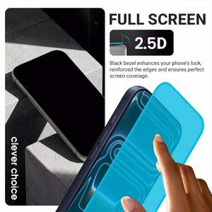 Crong OptiRed Glass rūdīta stikla ekrāna aizsargs ar zilās gaismas filtru, paredzēts iPhone 17e