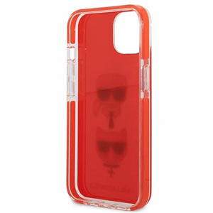 Karl Lagerfeld Karl & Choupette Head viedtālruņa apvalks iPhone 13 mini - sarkans