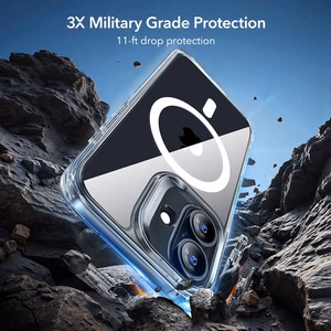 ESR Classic Hybrid MagSafe + rūdītā stikla komplekts iPhone 17 - caurspīdīgs