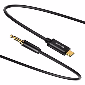 Baseus audio kabelis Yiven M01 USB-C - jack 3,5 mm 1,2 m melns