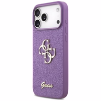 Guess Fiksēts Mirdzošs Liels 4G viedtālruņa apvalks iPhone 17 Pro Max - violeta