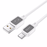 Kabelis USB A uz USB C Hoco 3A 1 m X108 balts