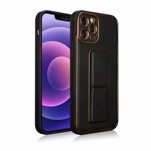Jauns Kickstand viedtālruņa apvalks Samsung Galaxy A12 5G ar statīvu melns