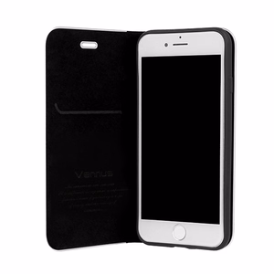 Vennus Book CARBON apvalks ar rāmi Iphone 11 Pro - melns