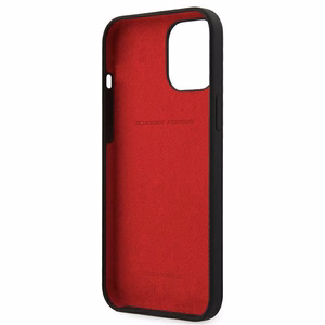 Ferrari FESSIHCP12LBK iPhone 12 Pro Max 6.7" melns/melns cietais apvalks On Track Silicone