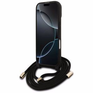 Oriģinālais apvalks GUESS 4G Liels logotips ar plecu jostu iPhone 17 brūns