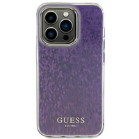 Guess GUHCP15XHDECMP iPhone 15 Pro Max 6.7" rozā/rozā cietais apvalks IML Faceted Mirror Disco Iridescent