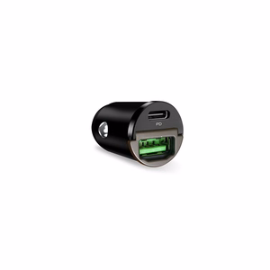 Puro Mini 30W Power Delivery USB-C USB-A automašīnas lādētājs - melns