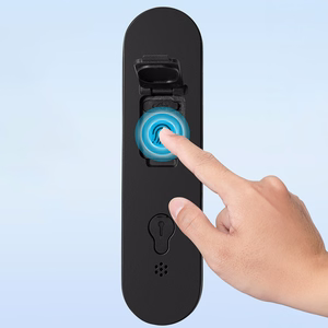 Rockbros 32210818001 SMART velosipēda slēdzene ar pirkstu nospiedumu lasītāju un Bluetooth savienojumu - melna