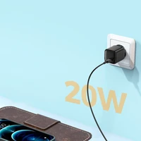 Joyroom ātrs sienas lādētājs USB Type C 20W Power Delivery Quick Charge 3.0 AFC melns (L-P202)