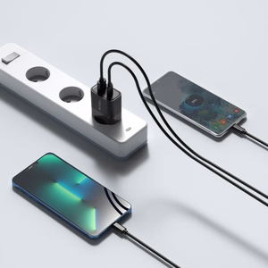 Tech-Protect C30W lādētājs USB-C PD 30W / USB-A QC 3.0 - melns