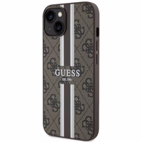 Guess GUHMP14SP4RPSW iPhone 14 6.1" brūns/brūns cietais apvalks 4G Printed Stripes MagSafe