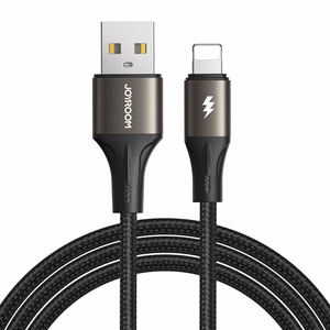 USB kabelis Joyroom SA25-AL3 USB to Lightning 3A 1,2 m melns