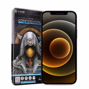 X-ONE Full Cover Extra Strong Privacy - iPhone 16 Pro Max/17 Pro Max (pilns līme) - rūdīts stikls 9H