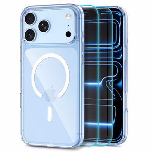 Tech-Protect FlexAir Hybrid caurspīdīgs MagSafe maciņš un Glass Fit+ rūdītais stikls, 2 gab., iPhone 18 Pro Max / 17 Pro Max
