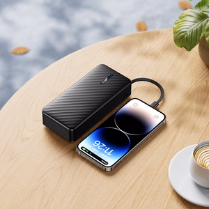 Borofone Внешний аккумулятор 20000mAh BJ84A Smooth - с кабелями USB, Type C, Lightning и Micro USB чёрный