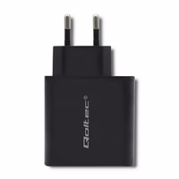 Qoltec 51717 lādētājs | 45W | 5-20V | 2.25-3A | USB type C PD | USB | melns