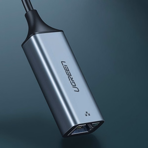Ugreen ārējais tīkla adapteris RJ45 - USB Type C (1000 Mbps / 1 Gbps) Gigabit Ethernet pelēks (CM199)