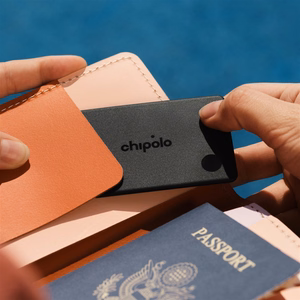 „Chipolo CARD & LOOP“ uzlādējams Bluetooth izsekošanas ierīce iOS un Android ierīcēm, ogļu krāsas komplekts