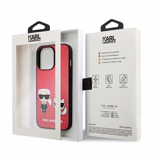 Karl Lagerfeld Ikonik Karl&Choupette Case for iPhone 13 Pro / iPhone 13 - Fuchsia