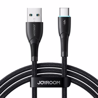 Joyroom Starry Series SA32-AC3 3A USB-A / USB-C kabelis 1 m - melns