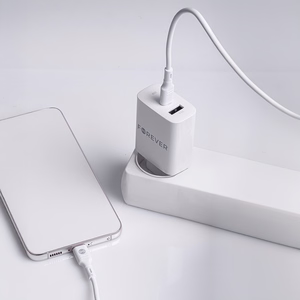 Forever TC-07-30AC PD QC lādētājs 1x USB-C 1x USB 30W balts + USB-C - USB-C kabelis 60W