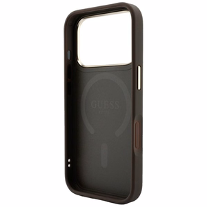 Guess Embossed 4G Classic MagSafe maciņš iPhone 17 Pro Max / 18 Pro Max, brūns