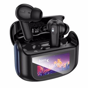 HOCO bezvadu austiņas bluetooth ar skārienekrānu TWS ANC + ENC EQ21 pusnakts melnas