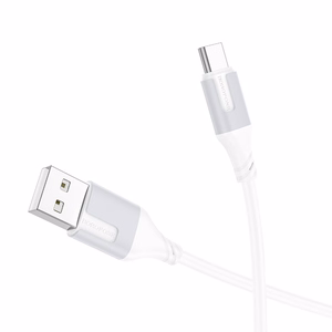 USB kabelis Borofone BX101 no USB-A uz USB-C 1,0 m, balts