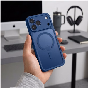 Tech-Protect BasicMag MagSafe maciņš iPhone 17 Pro / 18 Pro, matēts tumši zils