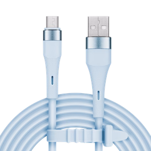 Kruger&Matz Basic USB–microUSB silikona kabelis, 1 m, zils