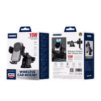 JELLICO auto turētājs ar bezvadu uzlādi W19 15W Melns