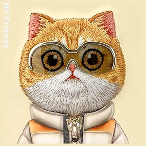 Nimmy Cool&Cute 2.0 Kaķa viedtālruņa apvalks iPhone 16 Pro - zaļš