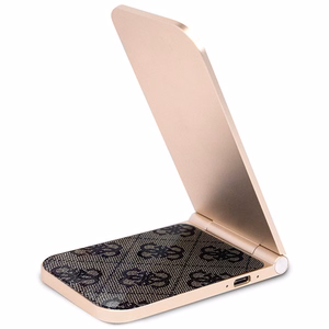 Guess 4G Pattern MagSafe складное 2 в 1 15W индуктивное зарядное устройство - коричневый