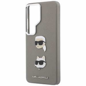 Karl Lagerfeld maciņš Saffiano Double Heads Metal Samsung Galaxy S26 Ultra sudraba