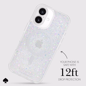 Kate Spade New York Protective MagSafe - Case for iPhone 16 (Chunky Glitter)