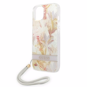 Guess GUOHCP14MHFLSU iPhone 14 Plus 6.7 "purple / purple hardcase Flower Strap