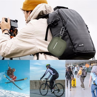 Tech-Protect silikona apvalks ar āķi AirPods 4 - melns