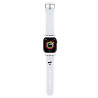 Karl Lagerfeld 3D Rubber Choupette Head Siksniņa for Apple Watch 42/44/45/49mm - Balts