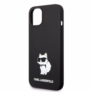 Karl Lagerfeld silikona Choupette viedtālruņa apvalks iPhone 14 Plus - melns