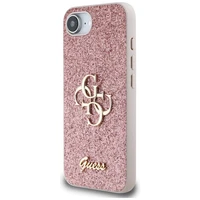 Guess Fixed Glitter Big 4G viedtālruņa apvalks iPhone 16e - rozā
